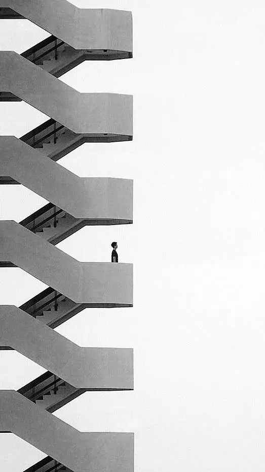 Concrete stairs climbing in levels